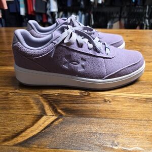 Under Armour Lavender Suede Sneakers